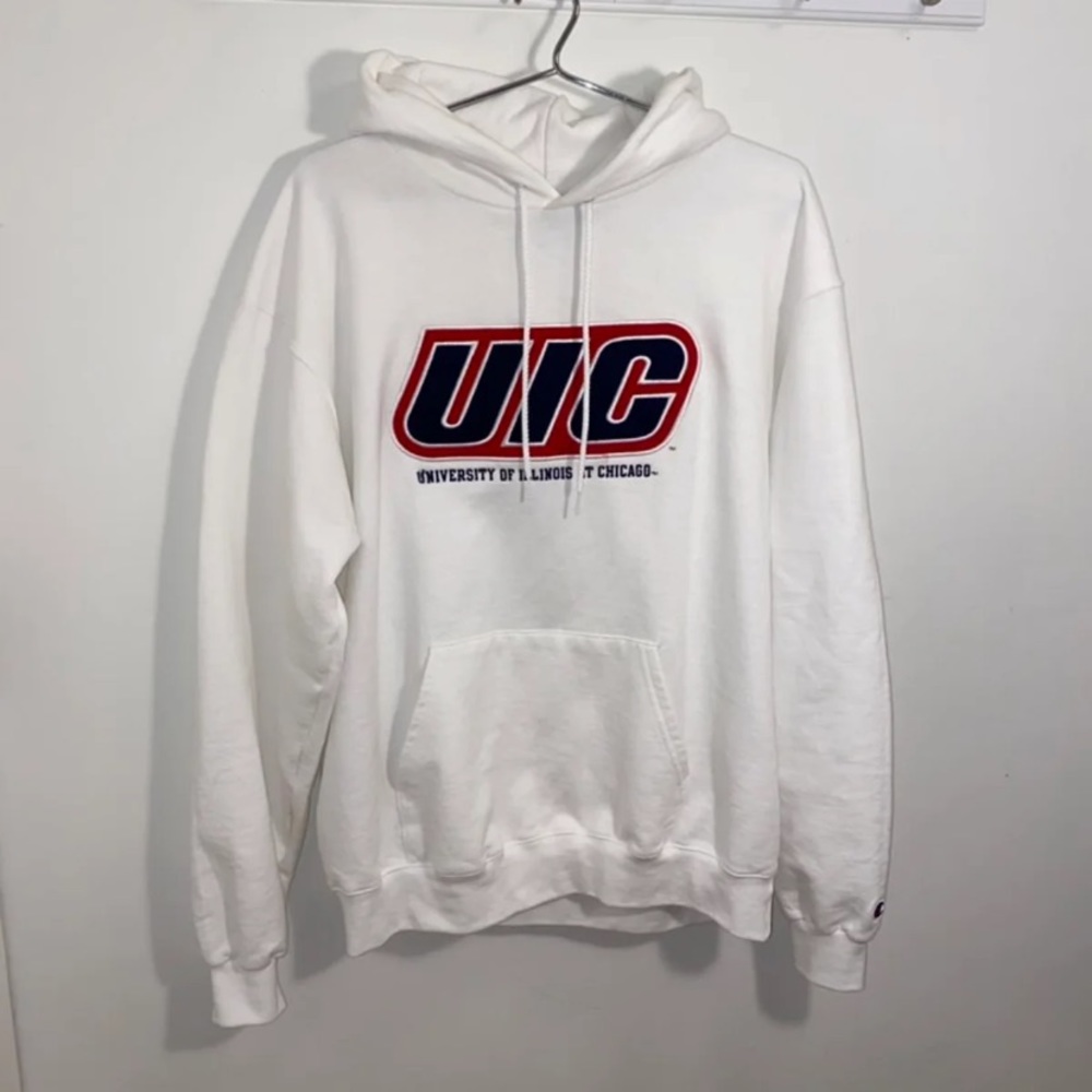 🔴SOLD🔴 UIC university of illinois white Hoodie